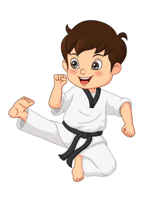 gyerekek karatet gyakorolnak kép