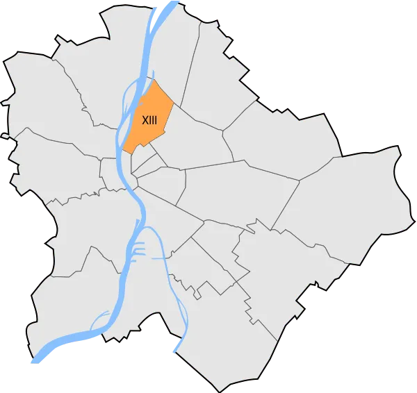 Budapest térkép XIII. kerület