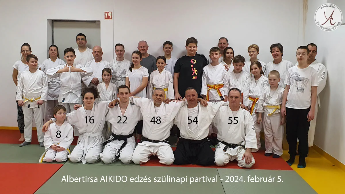 Albertirsa szülinapos aikido edzés csoportkép