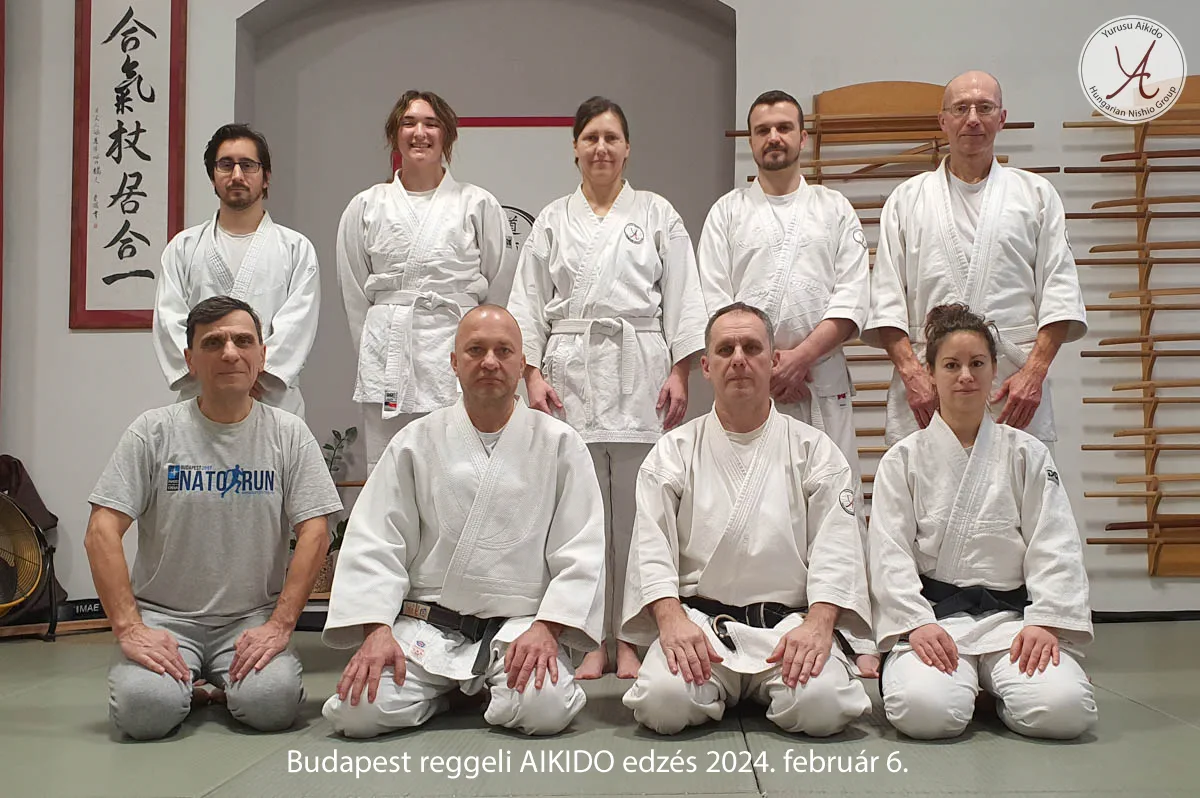 Budapest reggeli aikido edzés csoportkép