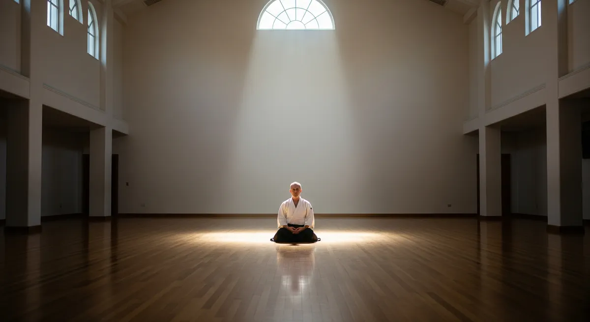végső gondolatok - a dojoban ülő aikido gyakorló