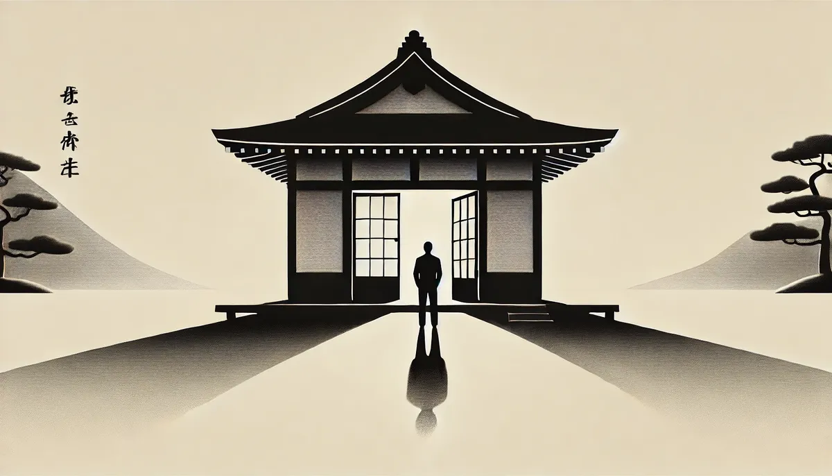 waiting in front of dojo