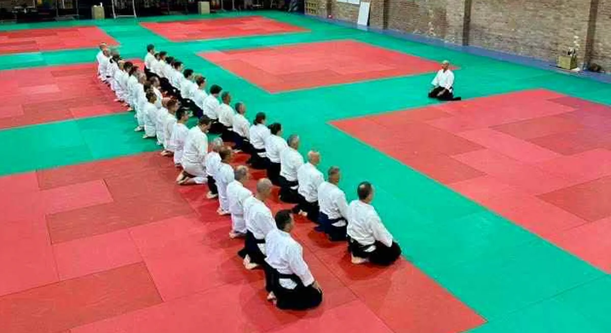 Aikido edzőtábor csoportkép fentről
