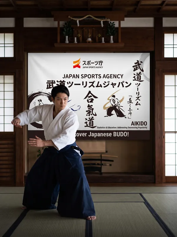 Japán Sportügynökség Budo-kampány illusztráció